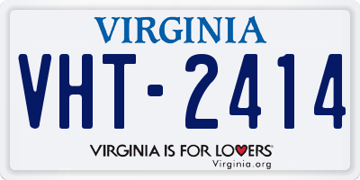 VA license plate VHT2414