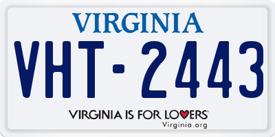 VA license plate VHT2443