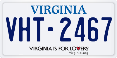 VA license plate VHT2467