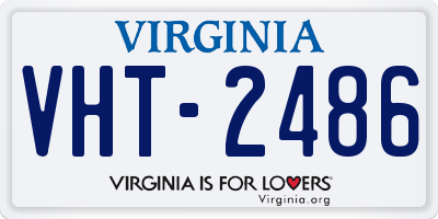 VA license plate VHT2486