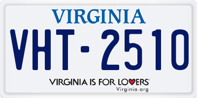VA license plate VHT2510