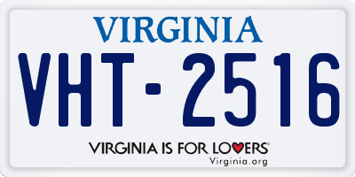 VA license plate VHT2516