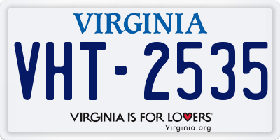 VA license plate VHT2535