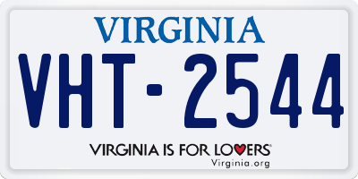 VA license plate VHT2544