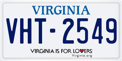 VA license plate VHT2549