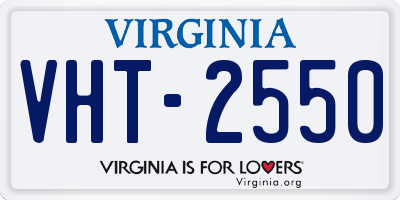 VA license plate VHT2550