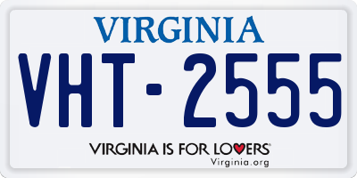 VA license plate VHT2555