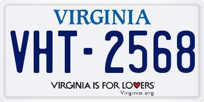 VA license plate VHT2568