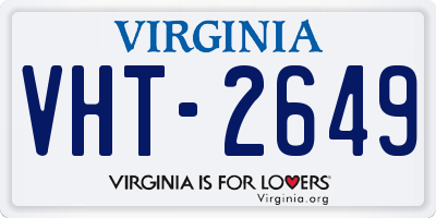 VA license plate VHT2649