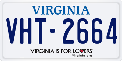 VA license plate VHT2664