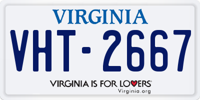 VA license plate VHT2667