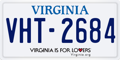 VA license plate VHT2684