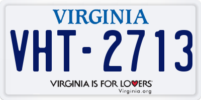VA license plate VHT2713
