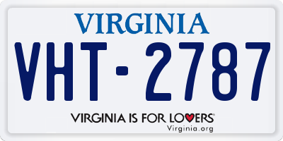 VA license plate VHT2787