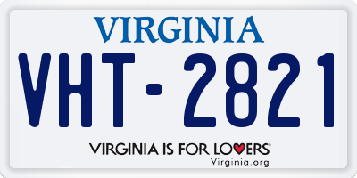 VA license plate VHT2821