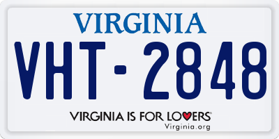 VA license plate VHT2848