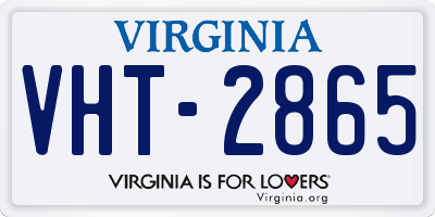 VA license plate VHT2865