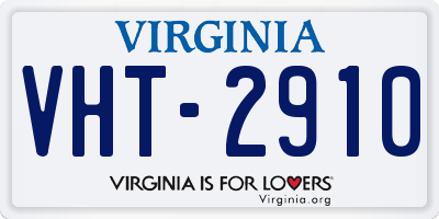 VA license plate VHT2910