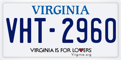 VA license plate VHT2960