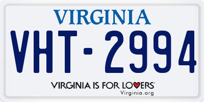 VA license plate VHT2994