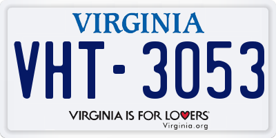 VA license plate VHT3053