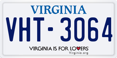 VA license plate VHT3064
