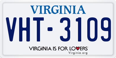 VA license plate VHT3109