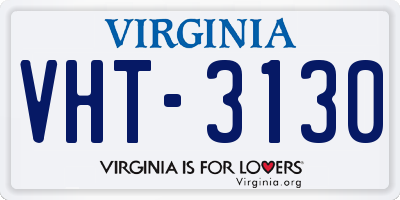 VA license plate VHT3130