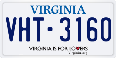 VA license plate VHT3160