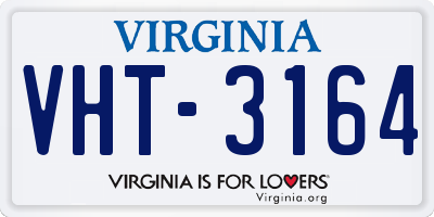 VA license plate VHT3164
