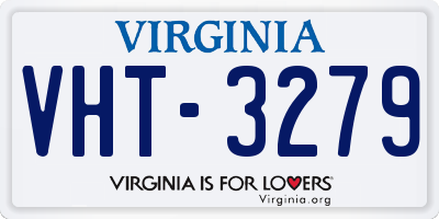 VA license plate VHT3279