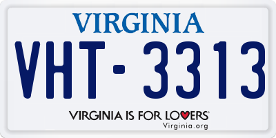VA license plate VHT3313