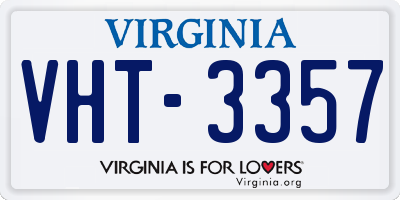 VA license plate VHT3357
