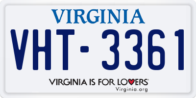 VA license plate VHT3361