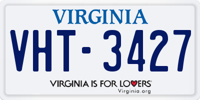 VA license plate VHT3427
