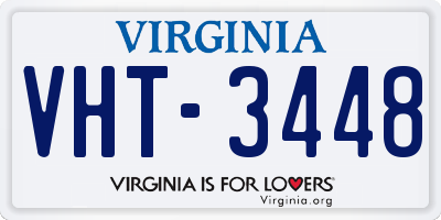 VA license plate VHT3448