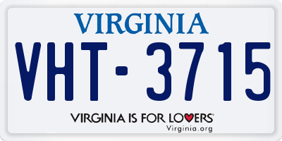 VA license plate VHT3715