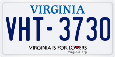 VA license plate VHT3730