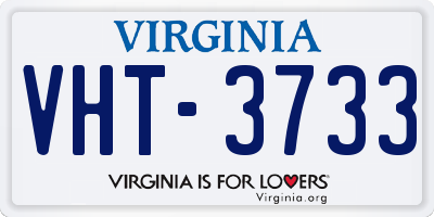 VA license plate VHT3733