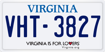 VA license plate VHT3827