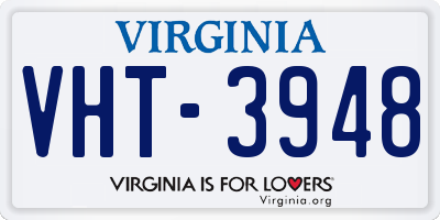 VA license plate VHT3948