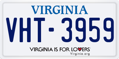 VA license plate VHT3959