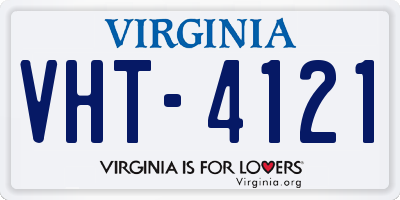 VA license plate VHT4121
