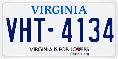 VA license plate VHT4134