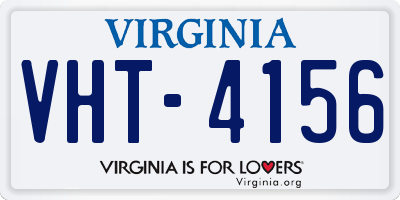 VA license plate VHT4156