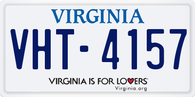 VA license plate VHT4157