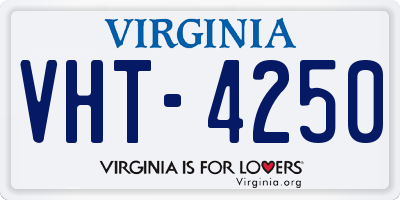 VA license plate VHT4250