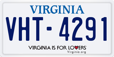 VA license plate VHT4291