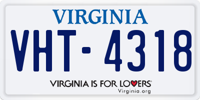 VA license plate VHT4318