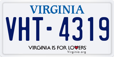 VA license plate VHT4319